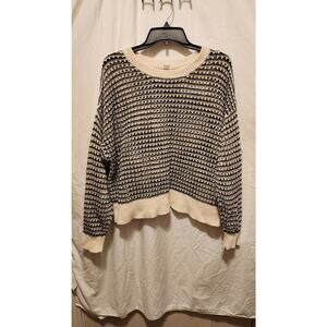 Old navy loose knit crochet 100% cotton sweater